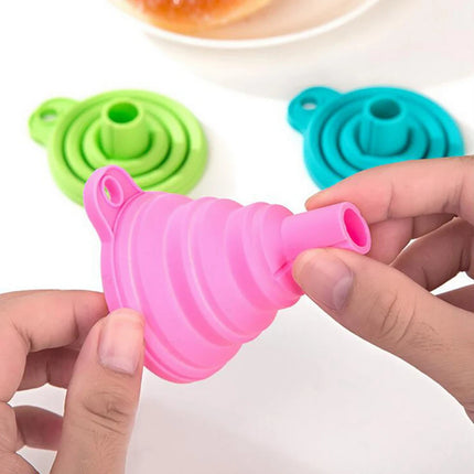 4 Piece Food Grade Silicone Funnel Set,Collapsible Kitchen Gadgets Accessories,,For Filling Water Bottles,Liquid Transfer