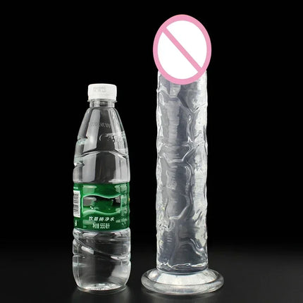 Cheap Women Erotic Anal 5 Colors Big Transparent Dildo Suction Cup Jelly Dick Sex Toys Soft Clitori Vaginal Masturbators Penis