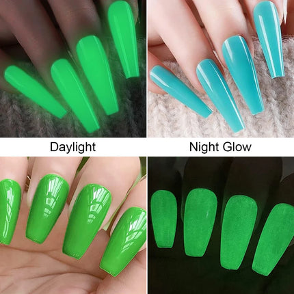 Faandin 7ml 1 Bottle, Trendy, Colorful, Luminous Gel Nail Polish, a Must-Have Item for Proms, Nightclubs, and Parties, a Halloween Essential, Durable, Strong, Not Easy to Fade, Easy to Apply, Removable Fluorescent Nail Polish