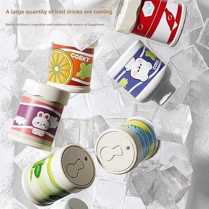 Auto Drinks Vending Machine Toys Children Coin Operated Game Simulation Mini Beverage Machine Kids Pretend Play Christmas Gifts
