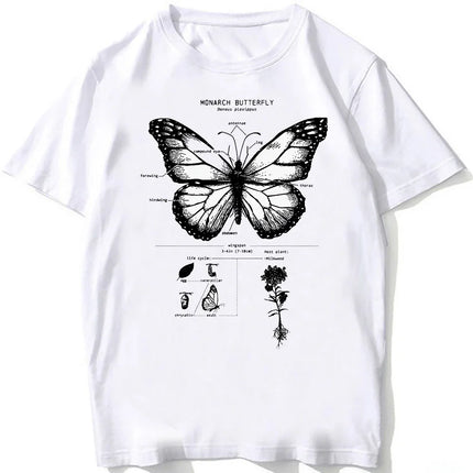Whale Shark Anatomy Biology T-shirt Unisex Women Hip Hop Casual T Shirts Women Beach Diving White T-shirt Vintage Women Tees