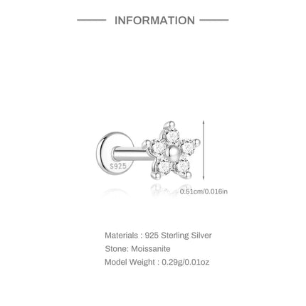 Aide Mini 2/3/4mm Moissanite Earring For Women 925 Sterling Silver Earring INS Trend Wedding Ear Studs Jewelry Brincos de Pratas