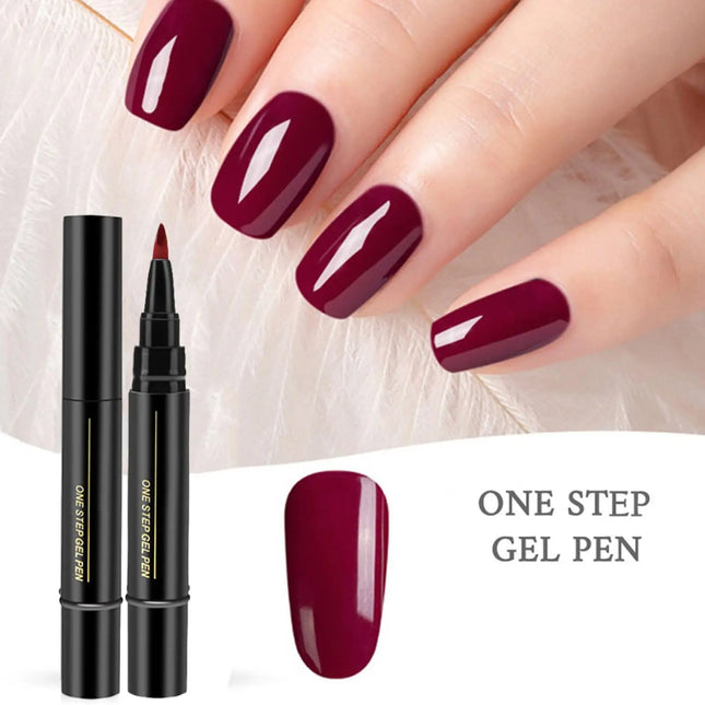 Nail Polish Gel Pen Quick Drying Nail Polish Art Pens Fast Dry Nail Color Pen Nail Varnish Pens for Women Girls Friends Family
