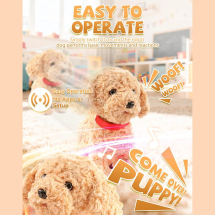 Simulation Electronic PetDog Toy Walking Interactive Dog Plush Doll Toys Touch Sensing Ai Robot Dog With Voice Mimic Gift