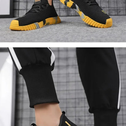 Runing Sport Fashion High Top Sneakers Zapatillas De Deporte 2024 Men Casual Mesh Shoes Light Soft Breathable Vulcanize Shoes