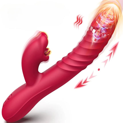 Female Licking Thrusting Dildo Vibrator G Spot Clitoris Anal Stimulator Vagina Masturbators Adult Sex Toy for Women 18+