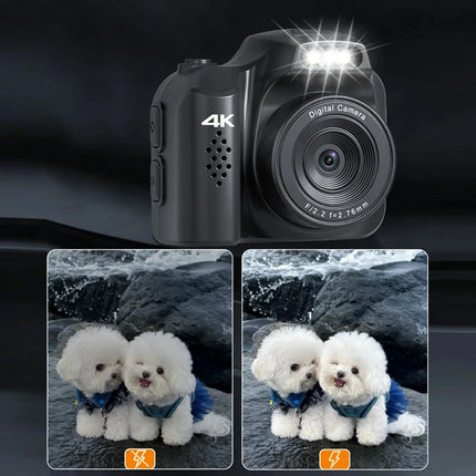 Mini Keychain Camera 4K 64MP Digital Camera Pocket Camcorder for Kids Adults Collectible Gift for Birthdays & Stocking Stuffers
