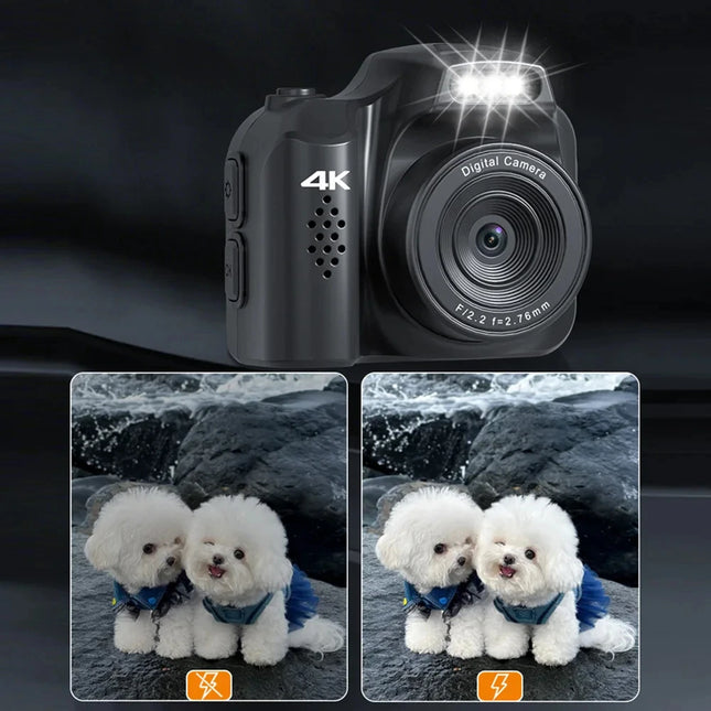 Mini Keychain Camera 4K 64MP Digital Camera Pocket Camcorder for Kids Adults Collectible Gift for Birthdays & Stocking Stuffers