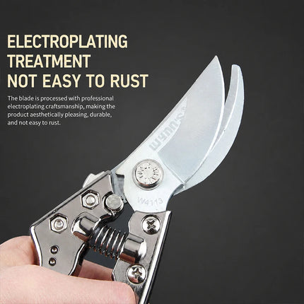 SK5 Steel Garden Pruning Shears Heavy-Duty Bypass Pruner for Tree Branch Trimming Ergonomic Gardening Scissors Tool