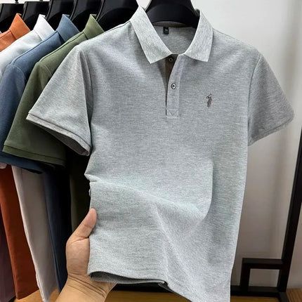 Luxury brand, 100% cotton, short sleeve polo shirt, new summer trend, Paul pony embroidery, T-shirt, business, golf, casual men's wear