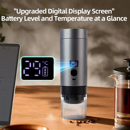 Portable Espresso Coffee Machine Heating Coffee Maker Rechargeable Concentrated Extraction Espresso Machine for Travel Office