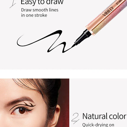 VIBELY Waterproof Liquid Eyeliner Pen - Smudge Proof, Glitter Sparkle (TikTok Viral), Long Lasting, Ultra Fine Tip - AliExpress