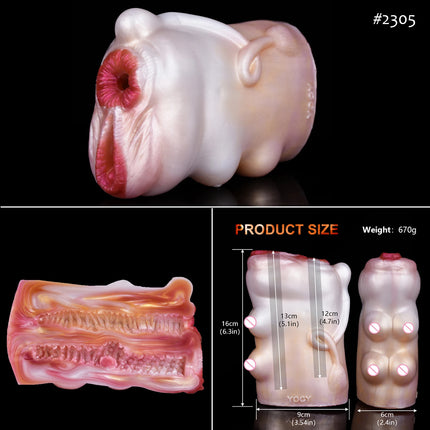 FAAK Color Mixed Ultral Soft Male Masturbator Silicone Fantasy Pussy Anal Stroker Erotic Fetish Stimulation Sex Toy for Men