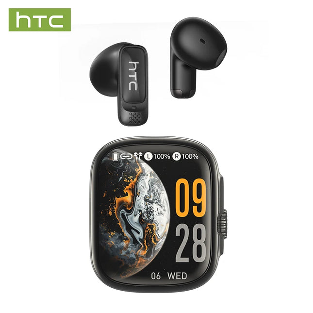 Full HD LCD Display Wireless Bluetooth Earphones HTC NE72 Ai Translator Seamless Communication Headphones 50Hrs Playback For Mus