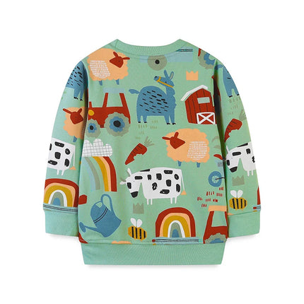 Jumping Meters New Arrivals Boys Girls Clothes Dinosaurs Print Autumn Spring Children's Clothes Hot Selling Kids Sweaters Tops