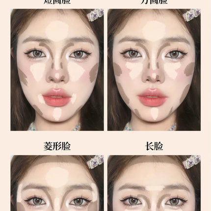 VEECCI 4 Color Contour Palette Powder Matte Shimmer Bronzer Highlighter Brighten  Nude Tones Longlasting Facial  Makeup