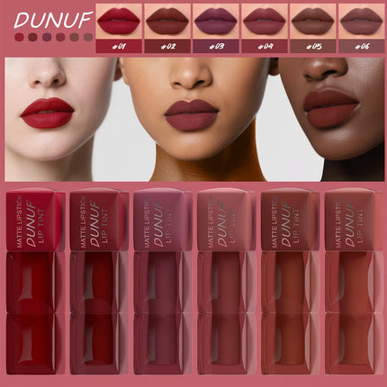 Liquid Velvet Matte Lipstick Long-lasting Waterproof Lip Gloss Lip Glaze Non-Stick Cup Nude Red High Pigment Y2K Christmas Gift