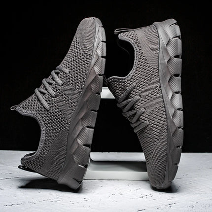 Men's shoes Four Seasons new plus size Flying weaving Lightweight Breathable Casual Sports Shoes Soft Sole Outdoor Running Shoes