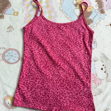 Pink Striped Collection Tshirt Women Simple Casual Cotton Buttons T-shirts Sweet Cute Preppy Style Camisole+Slim Short Pants Y2K