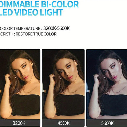LED Photo Studio Light Video Studio Light With Dimmable for Game Live Video Lighting Portable Video Recording Photography Lamp