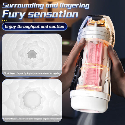 Automatic Sucking Male Masturbators Powerful 10 Sucking Vibrator Modes Pocket Pussy Artificial Vagina Sex Toy for Adult Supplies