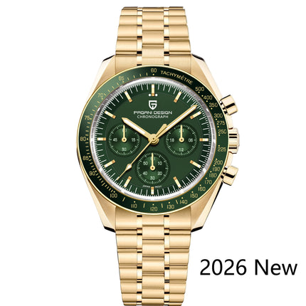 PAGANI DESIGN 2026 New V5 PD1701 Men's Watches Luxury Quartz Watch Men Sport Speed Chronograph AR Sapphire glass 100M Waterproof