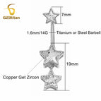 Silver Navel Ring / 10mm Steel Ball