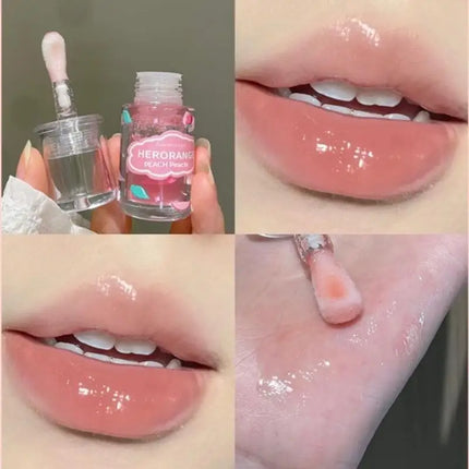 1/3Pcs HERORANGE Fruit Flavored Lip Oil Moisturizing Hydrating Lip Balm Primer Lip Care Cosmetic
