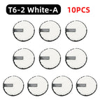 T6- 2 White-A  10PCS