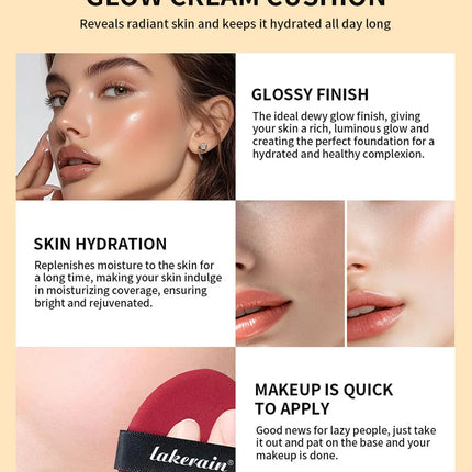 NEW Glow CC Cream Foundation Cushion Waterproof Long-lasting Brighten Foundation Cream Women Base Makeup Face Korean Cosmetics