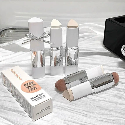 Natural Matte Double Head Foundation Make-up Stick High Coverage Pore Invisible Makeup Foundation Stick Long Lasting Make-up