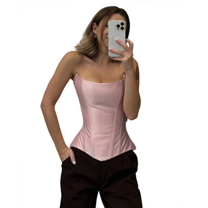 SIsterlinda Chic Irregular Satin Tank Top Women Sexy Low-Cut Sleeveless Patchwork Midnight Party Clubwear Classic Stretch Vest
