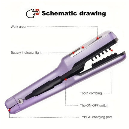 Charging split hair clipper is a rechargeable household tool hair clipper suitable for drying damaged split, broken, fragile, st