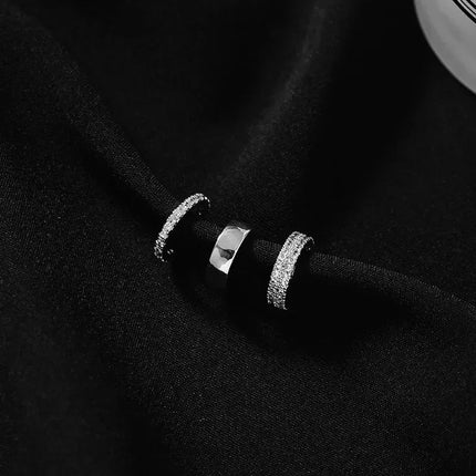 Fake Piercing Double Layer Circle Ear Cuff Faux Earrings for Women Personality Vintage Stainless Steel Ear Clips Party Jewelry