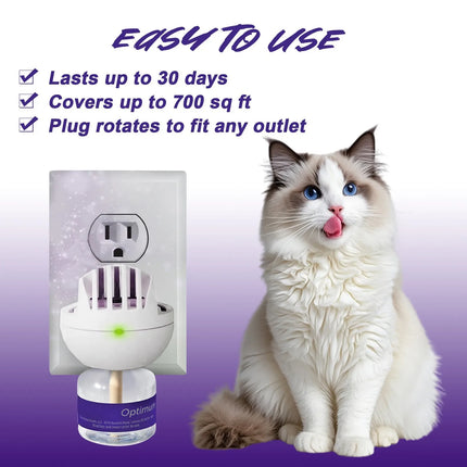 Classic Calming Diffuser Refill for Cats 30 Day 3x48ml Pack Anti-Stress Pheromone Home Solution