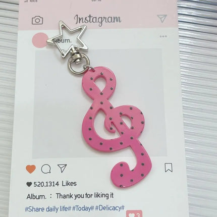 INS Acrylic Keychain Cartoon Shaped Illustration Pendant Kawaii Backpack Carabiner Clip Student DIY Handbook Decoration