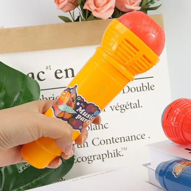 Fake Simulated Plaything Echo Microphone Simulated Microphone ABS Mic Voice Changer Toy Portable Retro Microphone Toy
