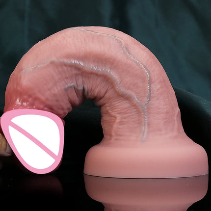 4Sizes Soft Realistic Anal Thick Dildo Couples Huge Double Silicone Penis Suction Cup Cock Woman Vaginal Masturbation Adult Toys