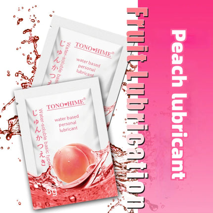 10PCS Oral Sex Fruit Strawberry Orange Peach Flavor Lubricant for Adult Couple Vaginal Anal Sex Water-soluble Lubricant Sex Toys
