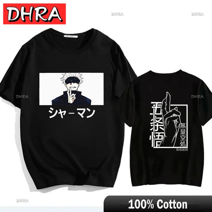 Japanese Jujutsu Kaisen Gojo Anime T-shirt Unisex Manga Gojo Satoru Graphic T Shirts Short Sleeve Tee Y2k T-shirts Cool Tops