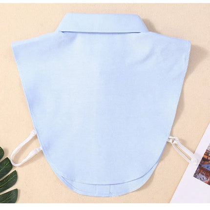 Versatile Pointed Collar Fake Necktie Oxford Cloth Decorative Neck Accessory For Men Women Korean Style Fashion