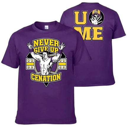 John Cena Wrestling T-shirt for men, summer sports T-shirts for outdoor activities, casual unisex T-shirts with round neck, shor