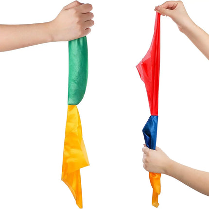 2pcs Magic Scarf Color Changing Hanky Props Scarf Handkerchief Hanky Street Magic Trick Props Gift for Kids Adult Party Favors