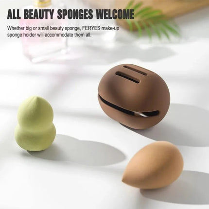 1PC Makeup Sponge Holder Eco-Friendly Silicone Multi-hole Beauty Sponge Storage Case Travel Protable Cosmetic Puff Holder Box