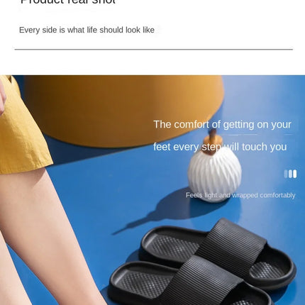 Fashion Men's Women's Sandals Anti-Slip Wear-Resistant EVA Thick Sole Comfortable Home Slippers Bathroom Bath Flip-Flops