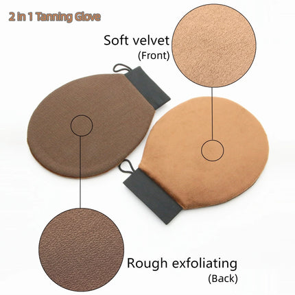Self Applicator Tanning Glove Mitt 2pcs Reusable Body Face Back Tan Tools