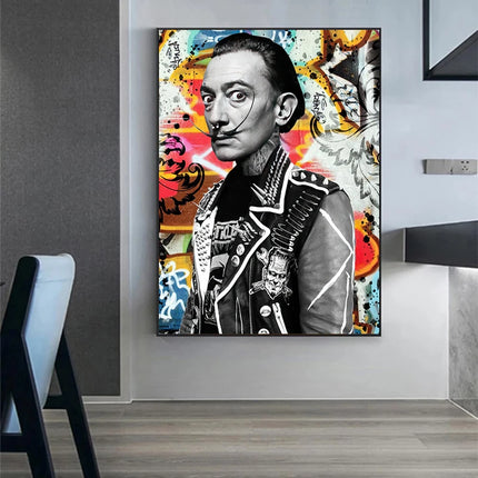 Graffiti Pop Artwork Famous Portrait Canvas Painting Posters Street Wall Art Picture for Living Room Home Decoration