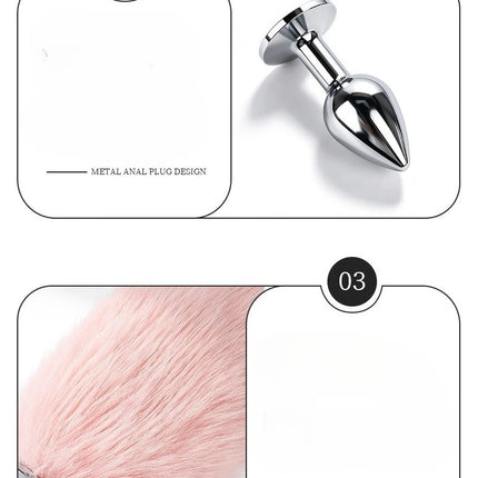 Wireless Remote Control Fox Tail Metal Anal Plug Vibrating Tail Butt Plug Vibrator For Women Dildos Stimulator Adult Sex Toys