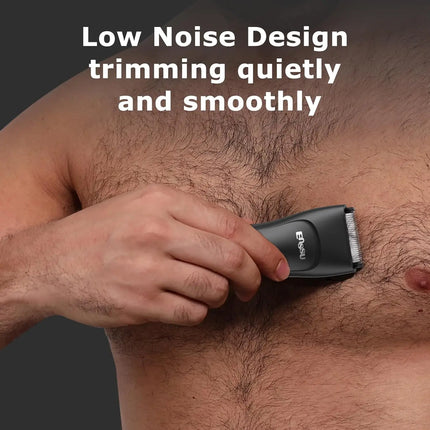 ENSSU Men's Body Hair Trimmer, Electric Groin Pubic Groomer, Waterproof Ceramic Blade, LCD Display, Men's Grooming Kit