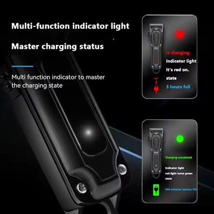 Kemei KM-1071 Electric Hair Clipper UBS Rechargeable Cordless Beard Trimmer Men Powerful Electric Hair Clippers Trimming Tool